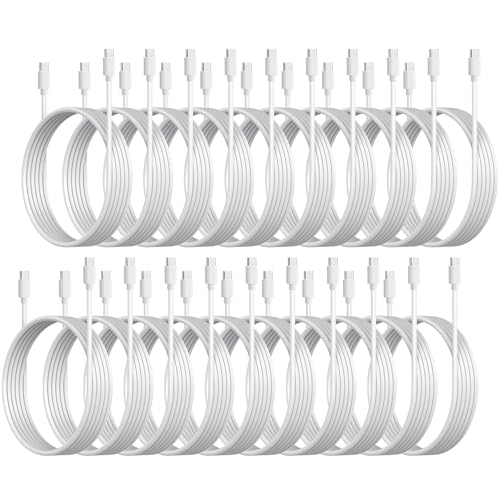 Weishan 20-Pack USB C Fast Charging Cables – Premium 48 W PD Power Delivery Cords, 3.3 ft Length for Enhanced Device Compatibility and Speed, Ideal for i Phone, i Pad, Laptops, and More – Durable Multipack for Home, Office, and Travel Charging Solutions