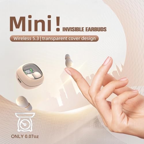 Invisible Wireless Bluetooth Mini Earbuds for Small Ear Canals – Ultra-Discreet Design, Seamless Connectivity, and Superior Sound Quality – Ideal for Professionals and Students Seeking a Stealthy Audio Solution