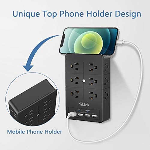 Maximize Your Power with the 23-in-1 Heavy Duty Surge Protector Power Strip – 20 Outlets Plus 2 USB and 1 USB-C Ports, 6 ft Wall-Mountable Extension Cord for Efficient Gaming, Office, and Home Setup – Unmatched Compatibility and Fast Charging Solutions