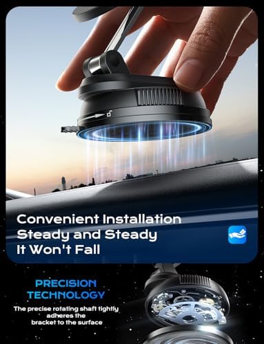 Car Phone Holder for Magsafe,Ultra Magnetic and Strong Suction 360° Adjustable Car Phone Mount,Portable Magnetic Cell Phone Holders for Your Car for iPhone16/15/14/13/12 Series – Enhanced Compatibility and Speed