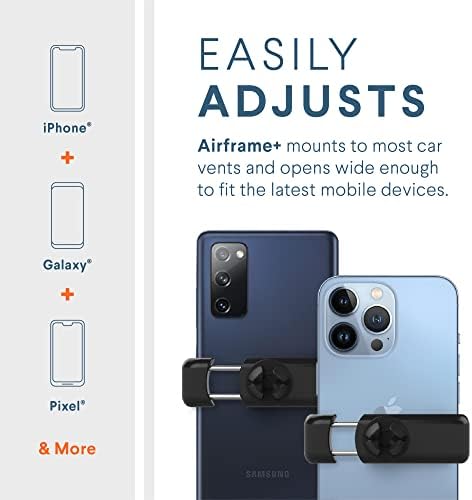 Kenu Airframe+ Premium Car Phone Holder Mount – Versatile 360-Degree Pivot Stand for i Phone, Samsung, and Android – Secure Air Vent Attachment, Expandable Grip for All Smartphone Sizes – Enhance Safety and Connectivity While Driving
