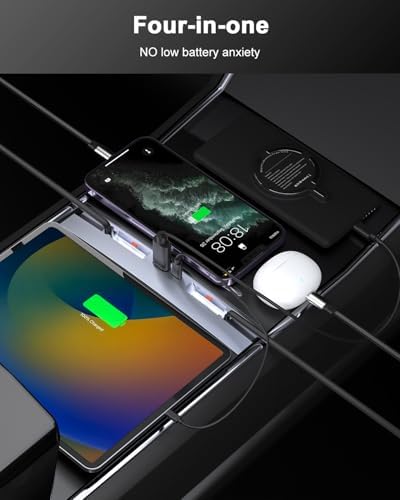 Revolutionize Your Tesla Model 3 and Model Y with Our Waterproof USB Hub – Fast Charging Docking Station for 2021-2024 Models, Multi-Port Design for Effortless Device Connectivity, Perfect Fit for Center Console (Excludes Model 3 2024) – Superior Durability and Seamless Power Solutions for Tesla Enthusiasts