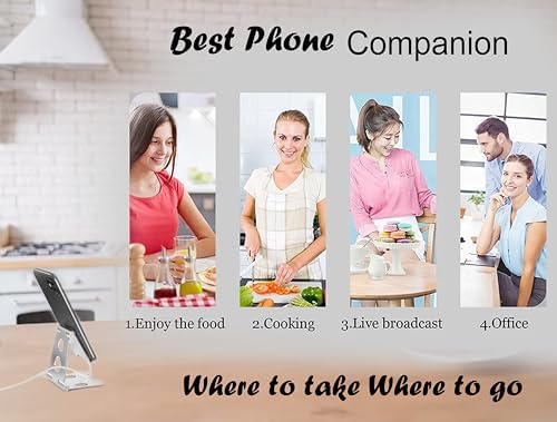 Versatile Adjustable Aluminum Cell Phone and Tablet Desk Mount Holder – Ergonomic Foldable Stand for Enhanced Productivity and Comfort – Compatible with All Mobile Devices for Optimal Viewing and Secure Stability