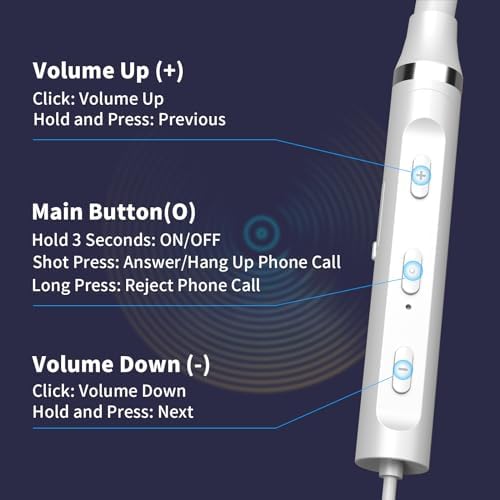 Revolutionary Neckband Bluetooth Earbuds – Superior Hi-Fi Stereo Sound for Active Lifestyles with Unmatched Compatibility for Pixel, Samsung, and i Phone – Lightweight, Sweatproof Design with Rapid Pairing and Extended Battery Life for Ultimate Audio Enjoyment