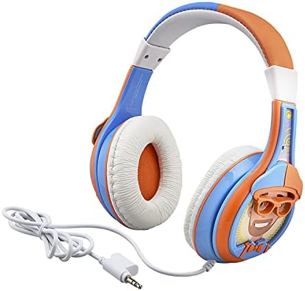 Blippi Kids Adventure Headphones with Safe Parental Volume Control – Tangle-Free Wired Earphones for Stress-Free Listening at Home, School, or On-the-Go – Lightweight and Durable 3.5 mm Jack Stereo Headphones for Young Explorers and Music Lovers