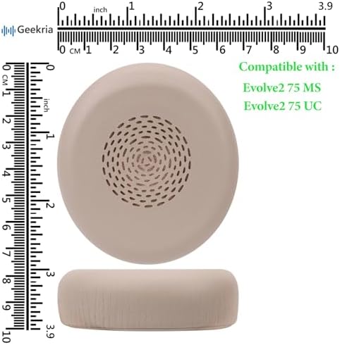 Upgrade Your Audio Experience with Geekria Premium Memory Foam Replacement Ear Pads for Jabra Evolve2 75 – Effortless Installation, Unmatched Comfort, and Enhanced Sound Isolation for Wireless Headphones