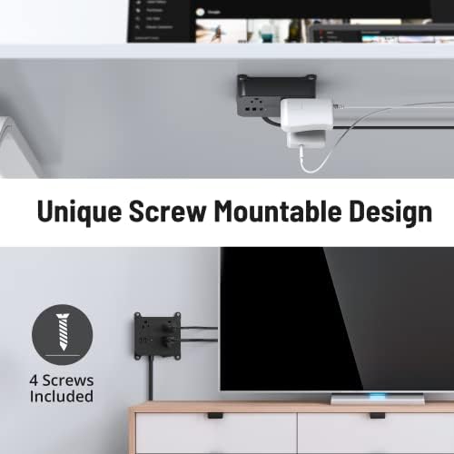 TROND Ultra Thin Flat Extension Cord with 3 USB Ports and 3 AC Outlets – Sleek Wall-Mount Power Strip for Smart Charging in Small Spaces – Perfect for Home, Dorms, and Workstations – Compact Surge Protector for Modern Electronics