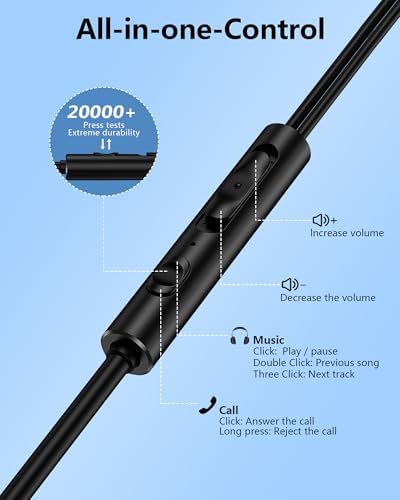 Elevate Your Audio Experience with AILKIN Dual Pack USB-C Earbuds – Premium Noise-Isolating In-Ear Headphones for i Phone 16, Samsung Galaxy S25/S24 Ultra & Google Pixel 9 – Unmatched Sound Quality, Comfortable Fit, Tangle-Free Design for Music, Gaming & Clear Calls