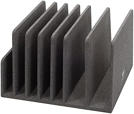 Eco-Conscious Bamboo Multi-Device Organizer: Five-Slot Desk Solution for Laptops, Tablets, and Smartphones – Streamlined Charging & Tidy Cable Management for a Sophisticated Workspace, Lightweight & Travel-Friendly