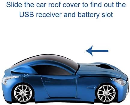 Sleek Yellow Wireless Car Mouse – Cool Sports Car Design for Enhanced Precision with 1600 DPI Optical Technology | Lightweight & Portable USB Receiver Mouse for Laptops, PCs, and Travel | Perfect Gift for Tech Lovers and Professionals