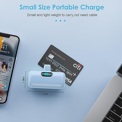 Compact Pink Portable Charger for i Phone – 5000 m Ah PD Fast Charging Power Bank, Lightweight Mini Battery Pack Compatible with i Phone 14/14 Pro Max/13/13 Pro/12 Pro/11/XS/XR/X/8/7/6 – Stylish and Versatile Backup Solution for On-the-Go Power