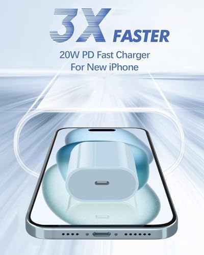 20 W USB-C Fast Charger Duo for i Pad Pro, Air & Mini – Rapid Dual Charging Solution with 6.6 ft Cables for Maximum Portability – Universal Compatibility for All i Pad Generations, Ideal for Travel and On-the-Go Power Needs