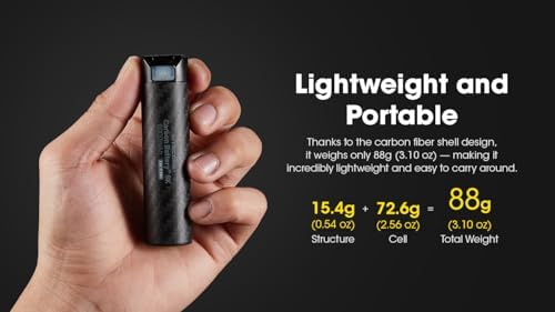 Nitecore Carbon 6000 m Ah USB-C Waterproof Power Bank – Ultra-Lightweight, Fast Charging, and Versatile Outdoor Companion for All Your Devices