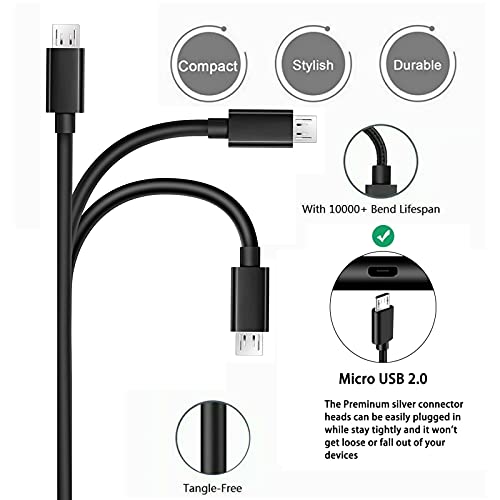 Enhance Your Bose Sound Link Experience with Our 2 Pack Micro USB Fast Charger Cable – Quick Power Restoration, Sturdy Build, and Extra Length for Ultimate Flexibility – Compatible with Sound Link Color, Mini II, Micro, Revolve & Revolve Plus – Stay Powered for Uninterrupted Audio Enjoyment