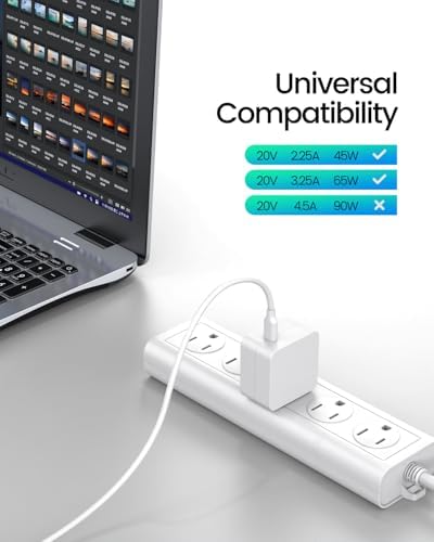Compact 65 W USB-C Charger for Samsung Galaxy Book Series – Ultra-Fast Charging, Enhanced Safety Features, and 60% Size Reduction – Compatible with NP950 QDB, NP930 QDB, NP935 QDC, and Galaxy Book Pro Models – UL Listed for Superior Electrical Safety with Multi-Protection Technology – Perfect for On-the-Go Power Needs – Backed by a Hassle-Free 30-Day Return Policy and 1-Year Exchange Guarantee – Transform Your Charging Experience with Reliability and Efficiency!