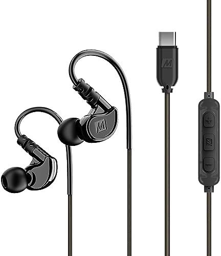 MEE audio M6 Sport Wired Earbuds – Premium Noise-Isolating Headphones with Dynamic Bass Sound, Sweatproof Design for Running and Workouts, Memory Wire Earhooks for Ultimate Comfort, 3.5 mm Jack Compatibility (Black) – Elevate Your Active Lifestyle with Unmatched Audio Quality