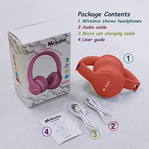 Vibrant Purple Bluetooth Headphones for Kids – Ultimate 60-Hour Playtime, Safe Volume Limiting, Foldable Over-Ear Design, Microphone & AUX Input – Perfect Wireless Headset for School, Home, and Travel Fun