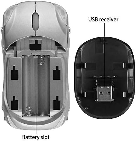 Vibrant Pink Car-Shaped Wireless Mouse for Small Hands – 2.4 GHz Ergonomic Optical Gaming Mouse with USB Receiver – Perfect for Kids, PC, and Laptop Use – Fun and Functional Computer Accessory