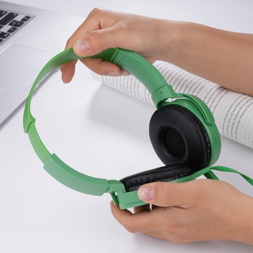 Classroom Audio Excellence: 10-Pack Durable Wired Headphones for Students – Adjustable Comfort, Enhanced Device Compatibility, Lightweight Design for Effortless Portability, Ideal for Group Learning and Focused Study Sessions