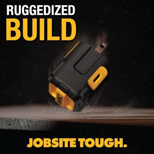 DEWALT 49.5 W Heavy-Duty USB-C and Dual USB Wall Charger Block – Compact Fast Charging Adapter for i Phone 16/15/14, Galaxy, Pixel 4/3 & i Pad – Durable Foldable Design for Ultimate Portability and Versatile Device Compatibility