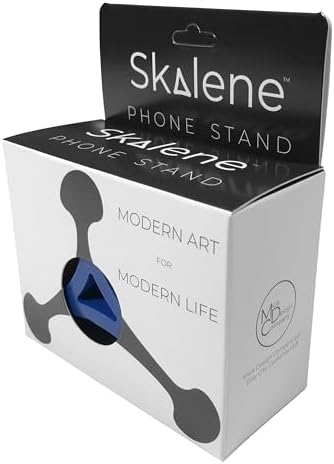 Skalene Phone Stand – 100% Silicone Rubber, Adjustable Phone Holder, Prop, Rest – Desk, Office, Home, Kitchen Accessory (Stealth Black) – Enhanced Compatibility and Speed