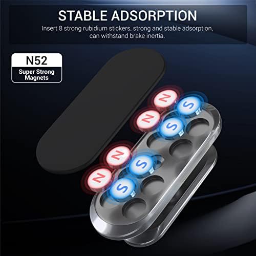 TT&C 2-Pack Ultra-Strong Magnetic Phone Mount for Car – Advanced N52 Magnet Technology, 8 Magnets & 4 Metal Plates Included, Universal Compatibility for Samsung Galaxy S24/S23/S22/S21 & All Smartphones/Tablets, 360° Rotation for Hands-Free Convenience and Secure Stability