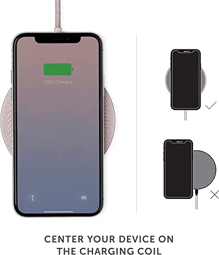 Luxury Italian Leather Wireless Charger – Native Union High-Speed Qi Certified Pad for i Phone 12/11 Series – Elegant Tan Charging Station with Enhanced Compatibility and Style – Perfect for Home or Office Use