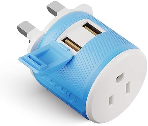 OREI Switzerland Travel Plug Adapter with Dual USB Ports – Ultimate Type J Charging Solution for USA Devices – Fast, Efficient Power for i Phones, Laptops, Tablets & More – Essential Travel Accessory for Hassle-Free Connectivity