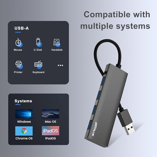 Unlock Seamless Device Connectivity with Our Compact 2 ft USB 3.0 Hub & Multiport Splitter – High-Speed Adapter for Laptops, PCs, i Macs & More – Effortlessly Connect Multiple Devices for Enhanced Productivity on the Go!