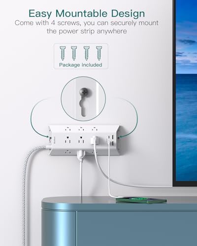 Ultimate Power and Charging Solution: Addtam 15 ft Surge Protector Power Strip with 9 Outlets & 4 USB Ports – Ideal for Home, Office, and College Dorms – Enhanced Surge Protection & Fast Charging Capability