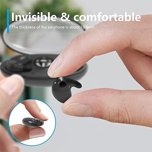 Revolutionize Your Sleep with Invisible Wireless Earbuds – IPX5 Waterproof Bluetooth 5.3 Headphones for Sensitive Sleepers, Ultra-Lightweight Design, Long Battery Life for Uninterrupted Comfort and Relaxation, Perfect for Meditation and Restful Nights