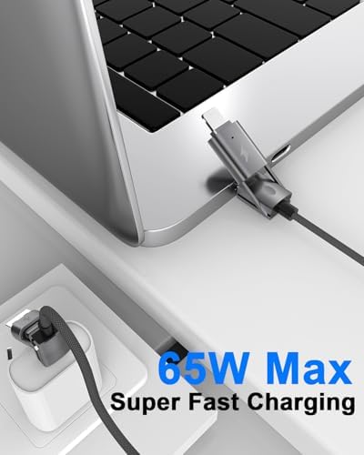 4 in 1 USB C Cable, 2Pack [Upgraded] Multi Fast Charging Cable, PD 65W 27W, 6FT+3FT, Round Braided, Compatible with iPhone/iPad/Samsung/MacBook – Enhanced Compatibility and Speed