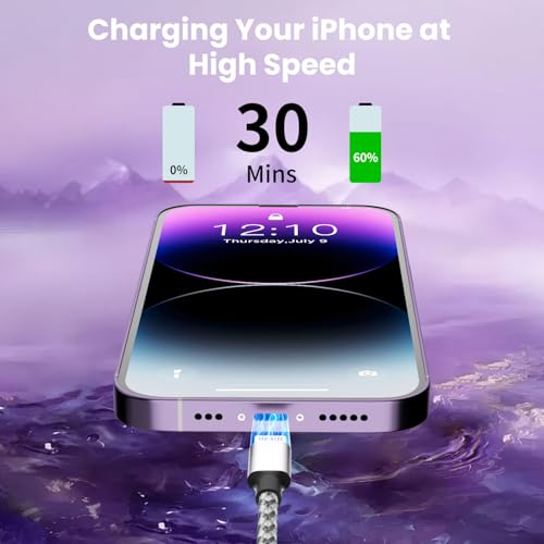 Power Up Your Devices with the 100 W USB C Multi Charging Cable – 3-in-1 Fast Charging Solution Featuring E-Mark Chip for Enhanced Safety and Universal Compatibility with USB C, Lightning, and Micro USB Devices – 5 FT Length, 2-Pack for Ultimate Convenience and Efficiency in Charging Smartphones, Tablets, Laptops, and More