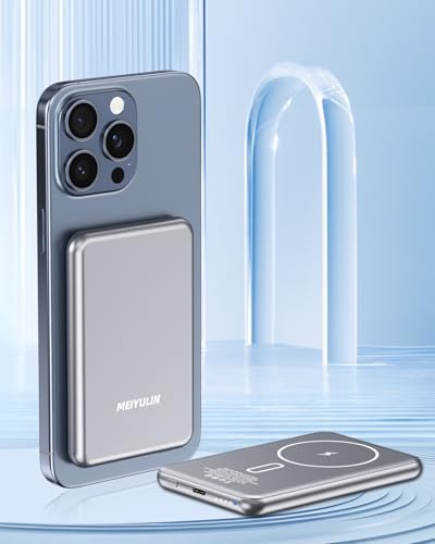Ultra-Slim 5000 m Ah Mag Safe Battery Pack – Wireless Magnetic Power Bank with 15 W Fast Charging and PD 20 W USB-C Output for i Phone 16/15/14/13/12 Series – Sleek, Lightweight Design for On-the-Go Charging and Enhanced Device Compatibility