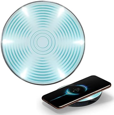 Star Trek Illuminating Wireless Charger & Backup Battery Pack – Sci-Fi Inspired Portable Phone Charger with Light-Up Transporter Pad Logo for Enhanced Compatibility and Fast Charging – Ultimate Gift for Star Trek Fans and Tech Enthusiasts