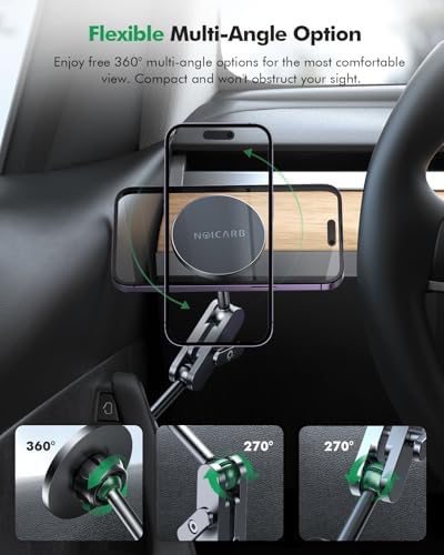 Magnetic Tesla Phone Mount for Model Y & Model 3 – Effortless Door-Install Holder for i Phone 16/15/14/13/12, Enhanced Stability & Compatibility with Mag-Safe Technology, Ideal Tesla Accessories for a Safer Driving Experience