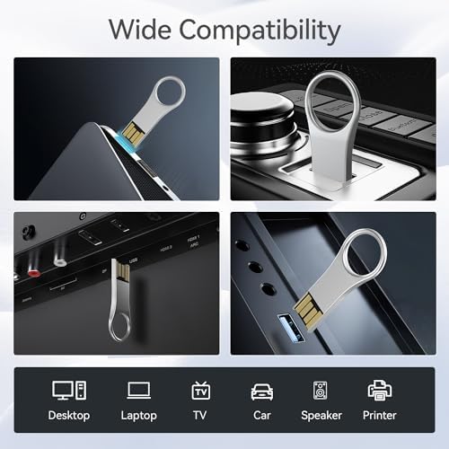 RAOYI 64 GB Metal Key Shape USB Flash Drive – 5 Pack Stylish & Durable USB 2.0 Memory Stick for Effortless Data Storage, Ideal for PC, Laptop & Desktop Use – Compact, Lightweight & Reliable Keychain Accessory