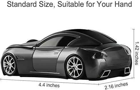 Sleek Yellow Wireless Car Mouse – Cool Sports Car Design for Enhanced Precision with 1600 DPI Optical Technology | Lightweight & Portable USB Receiver Mouse for Laptops, PCs, and Travel | Perfect Gift for Tech Lovers and Professionals