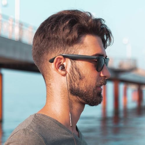 LUDOS Clamor Wired Earbuds – Premium Noise-Isolating In-Ear Headphones with Memory Foam Tips, Built-in Microphone, 5-Year Warranty – Perfect for i Phone and Samsung Users, Ideal for Students and Small Ears in Stylish Pink – Ultimate Sound Quality and Comfort for Everyday Use