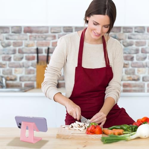 Tomorotec Adjustable Angle Acrylic Cell Phone Stand for Desk, Foldable Acrylic Phone Holder Cute for Office, Portable Non-Slip Desktop Smartphone Holder, Fit for iPhone Samsung Galaxy (Iridescent) – Enhanced Compatibility and Speed