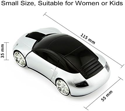 Stylish 2.4 GHz Wireless Car-Shaped Mouse – Fun Red Optical Mouse for Kids & Adults, Compact & Portable with 1600 DPI Precision for Effortless Navigation – Ideal Gift for Gaming & Everyday Use – Seamless USB Connectivity for Laptops & Desktops