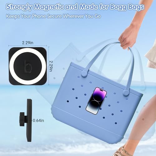 Vibrant Hot Pink Magnetic Phone Holder for Bogg Bag Accessories – Effortless Hands-Free Access for i Phone & Android Devices – Perfect Beach Tote Companion for Stylish Organization and Secure Attachment