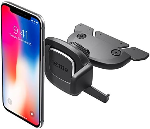 i Ottie Easy One Touch Signature CD Slot Car Phone Holder – Universal Smartphone Mount for i Phone, Google, Samsung, and More – Enhanced Stability, 360-Degree Viewing Angles, Quick One-Touch Access for Safe Driving