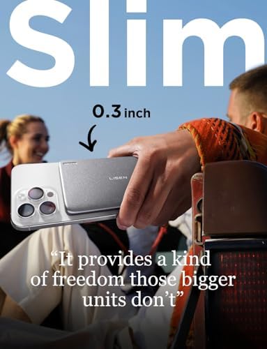LISEN Ultra Slim Mag Safe Portable Charger for i Phone – 0.3” Thin 5,000 m Ah Wireless Power Bank with Fast Charging – Magnetic Battery Pack for i Phone 16 Pro Max/15/14/13/12 – Sleek Gray Design for Effortless Mobility and Enhanced Compatibility