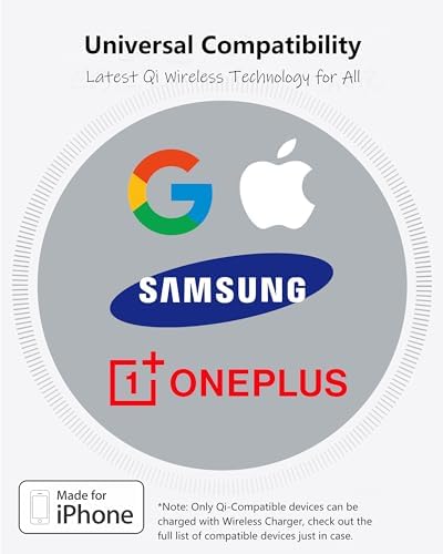 Elevate Your Charging Experience with the 15 W Fast Qi Wireless Charger Stand – Universal Compatibility for i Phone 16 Pro Max, Samsung Galaxy S26 Ultra, and More in Classic Black – Sleek Design with Ergonomic Viewing and Non-Slip Surface for Enhanced Stability and Efficiency