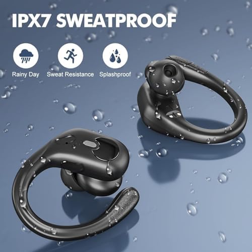 Unleash the Power of Sound with Next-Gen Bluetooth 5.3 Wireless Earbuds – Immerse Yourself in Hi-Fi Stereo Experience, 80-Hour Playtime with Innovative Dual LED Charging Case, Engineered for IPX7 Waterproof Resilience – Seamlessly Compatible with Android & i OS Devices for Ultimate Connectivity and Comfort