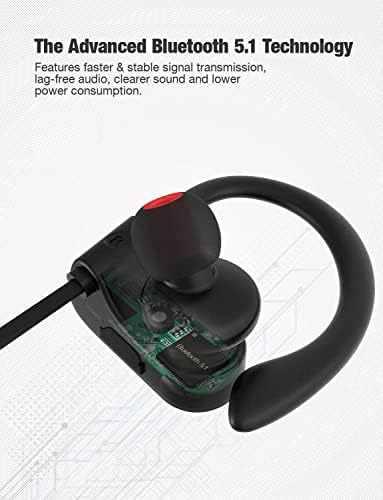 Otium Wireless Bluetooth Earbuds – IPX7 Waterproof Sports Headphones for Gym and Running, HD Stereo Sound with 15-Hour Battery Life, Sweatproof In-Ear Design, Enhanced Compatibility for Active Lifestyles