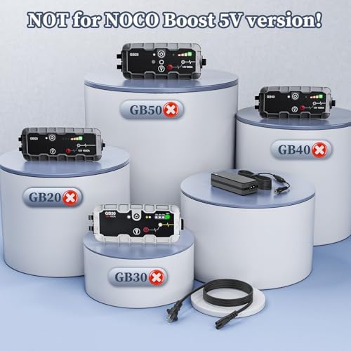 Essential 14 V 56 W AC Power Supply for NOCO Jump Starters – Rapid Charging Solution Compatible with GB70, GB150, GB250+, GB251+, GB500 Models – Compact & Safe Emergency Tool for Instant Vehicle Assistance