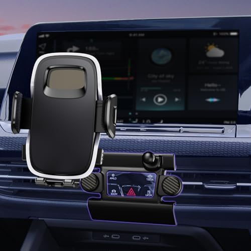 ELOHEI Custom Phone Mount for Volkswagen Golf 8 MK8 R GTI (2020-2024) – Ultimate Car Phone Holder for Enhanced Driving Experience, Quick-Release Design, 360-Degree Rotation, and Exceptional Compatibility with All Smartphone Sizes – Essential VW Golf Accessory for Navigation and Hands-Free Use