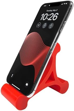Skalene Phone Stand – 100% Silicone Rubber, Adjustable Phone Holder, Prop, Rest – Desk, Office, Home, Kitchen Accessory (Stealth Black) – Enhanced Compatibility and Speed